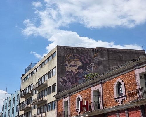 building facade in Roma Norte, Mexico City